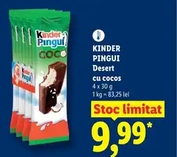 Lidl KINDER PINGUI Desert cu cocos Ofertă