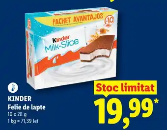 Lidl KINDER Felie de lapte Ofertă