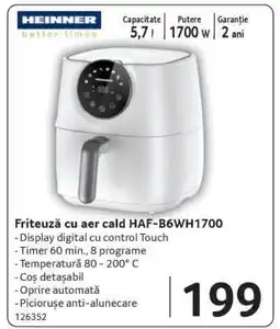 Selgros Friteuză cu aer cald HAF-B6WH1700 Ofertă