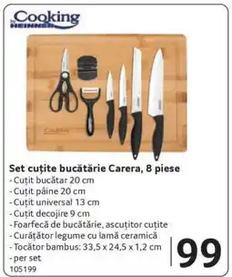 Selgros Set cuțite bucătărie Carera, 8 piese Ofertă
