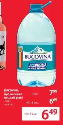 Selgros BUCOVINA Apă minerală naturală plată Ofertă