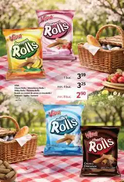 Selgros Viva Choco Rolls / Strawberry Rolls / Milky Rolls / Banana Rolls Ofertă