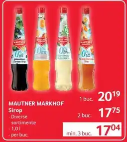 Selgros MAUTNER MARKHOF Sirop Ofertă