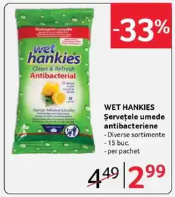 Selgros WET HANKIES Șervețele umede antibacteriene Ofertă