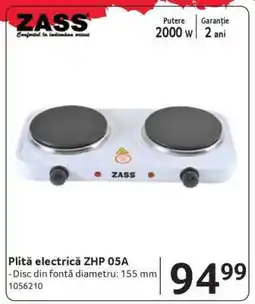 Selgros Plită electrică ZHP 05A Ofertă