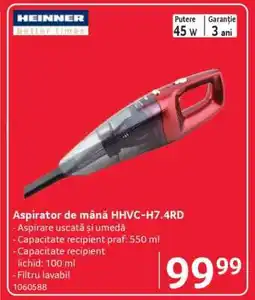 Selgros Aspirator de mână HHVC-H7.4RD Ofertă