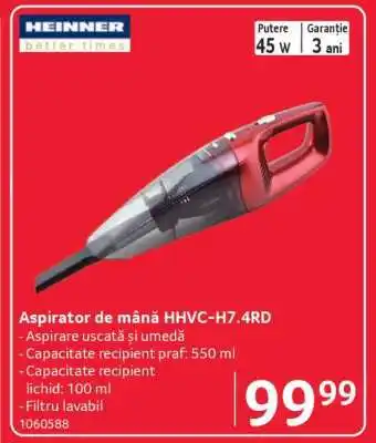 Selgros Aspirator de mână HHVC-H7.4RD Ofertă
