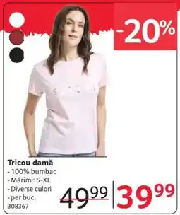 Selgros Tricou damă Ofertă