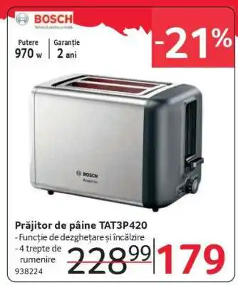 Selgros Prăjitor de pâine TAT3P420 Ofertă