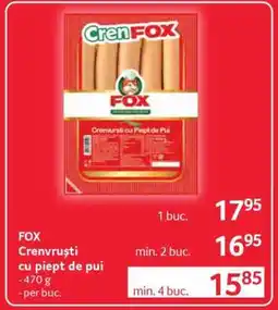 Selgros FOX Crenvurști cu piept de pui Ofertă