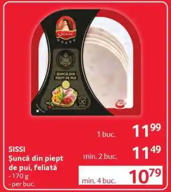 Selgros SISSI Şuncă din piept de pui, feliată Ofertă