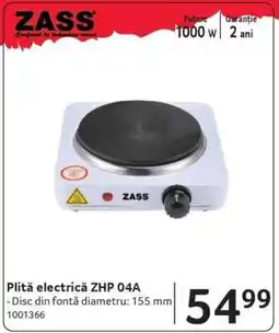 Selgros Plită electrică ZHP 04A Ofertă