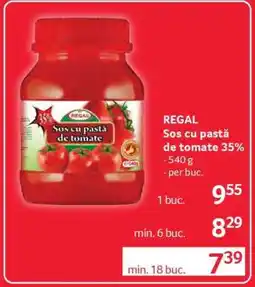 Selgros REGAL Sos cu pastă de tomate 35% Ofertă