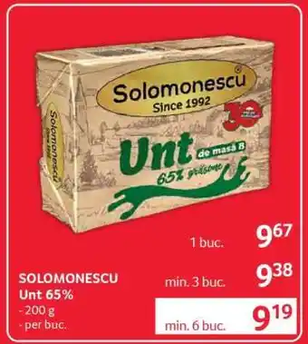 Selgros SOLOMONESCU Unt 65% Ofertă