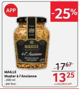 Selgros MAILLE Muștar à l’Ancienne Ofertă