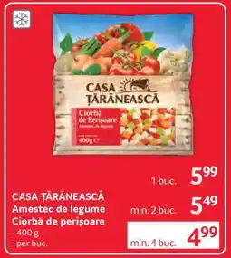 Selgros CASA ȚĂRĂNEASCĂ Amestec de legume Ciorbă de perișoare Ofertă