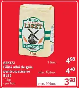 Selgros BEKESI Făină albă de grâu pentru patiserie BL55 Ofertă