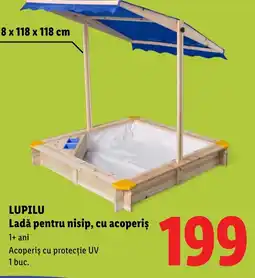 Lidl LUPILU Ladă pentru nisip, cu acoperiş Ofertă