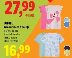 Lidl LUPILU Tricouri fete / băieți Ofertă