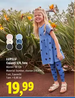 Lidl LUPILU Colanți 3/4, fete Ofertă