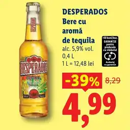Lidl DESPERADOS Bere cu aromă de tequila Ofertă
