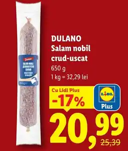 Lidl DULANO Salam nobil crud-uscat Ofertă