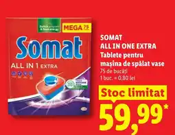 Lidl SOMAT ALL IN ONE EXTRA Tablete pentru maşina de spălat vase Ofertă