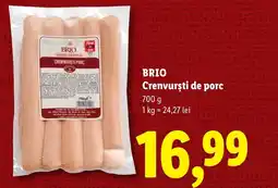 Lidl BRIO Crenvursti de porc Ofertă