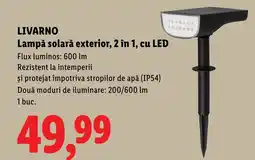 Lidl LIVARNO Lampă solară exterior, 2 în 1, cu LED Ofertă
