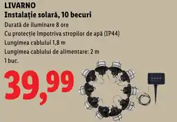 Lidl LIVARNO Instalație solară, 10 becuri Ofertă