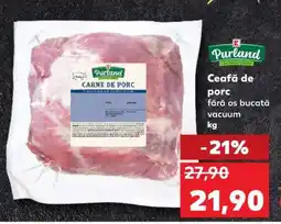 Kaufland Ceafă de porc fără os bucată vacuum kg Ofertă