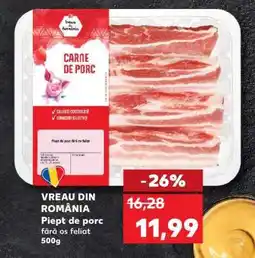 Kaufland Piept de porc fără os feliat 500g Ofertă