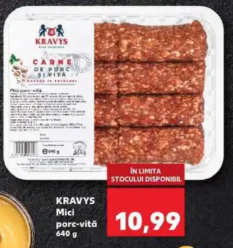 Kaufland KRAVYS Mici porc-vită 640 g Ofertă