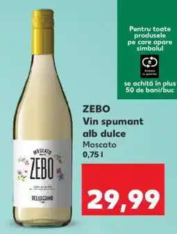 Kaufland ZEBO Vin spumant alb dulce Ofertă