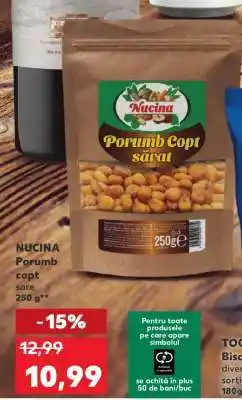 Kaufland NUCINA Porumb copt sărat 250 g Ofertă