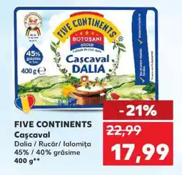 Kaufland FIVE CONTINENTS Caşcaval Ofertă