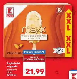 Kaufland Înghețată migdale ciocolată albă Ofertă