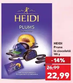 Kaufland HEIDI Prune în ciocolată 185 g Ofertă