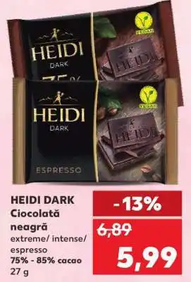 Kaufland HEIDI DARK Ciocolată neagră Ofertă