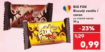 Kaufland BIG FOX Biscuiți vanilie / cacao Ofertă