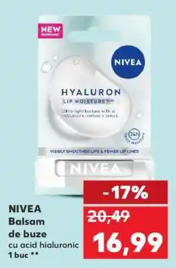 Kaufland NIVEA Balsam de buze cu acid hialuronic Ofertă