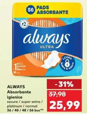 Kaufland ALWAYS Absorbante igienice Ofertă