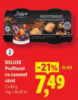 Lidl DELUXE Profiterol cu caramel sărat Ofertă