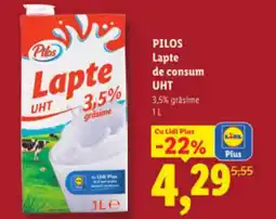 Lidl PILOS Lapte de consum UHT Ofertă