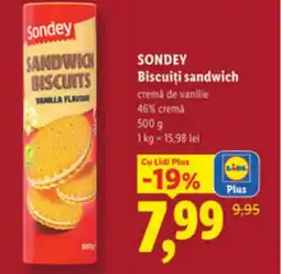 Lidl SONDEY Biscuiți sandwich Ofertă