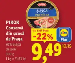 Lidl PIKOK Conservǎ din șuncă de Praga Ofertă