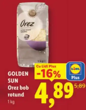 Lidl GOLDEN SUN Orez bob rotund Ofertă