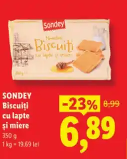 Lidl SONDEY Biscuiți cu lapte şi miere Ofertă