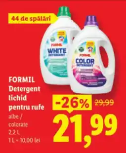 Lidl FORMIL Detergent lichid pentru rufe Ofertă