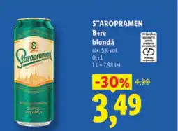 Lidl STAROPRAMEN Bere blondă Ofertă
